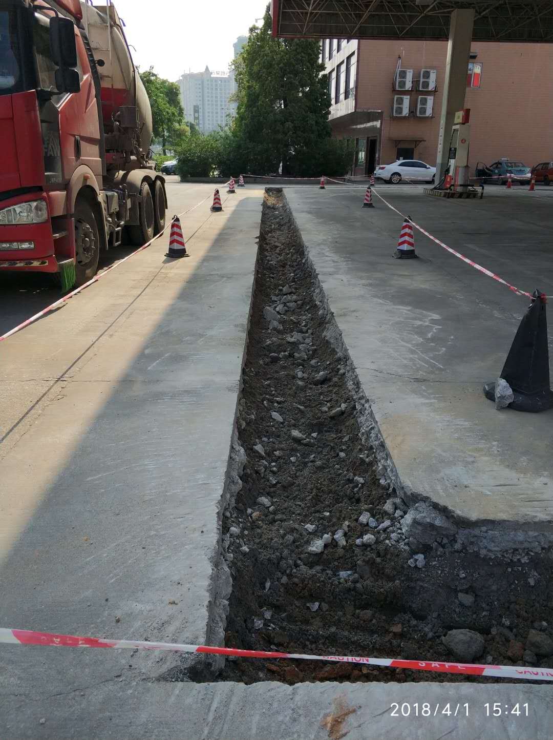 中油BP斗山二號加油站環保溝維修工程